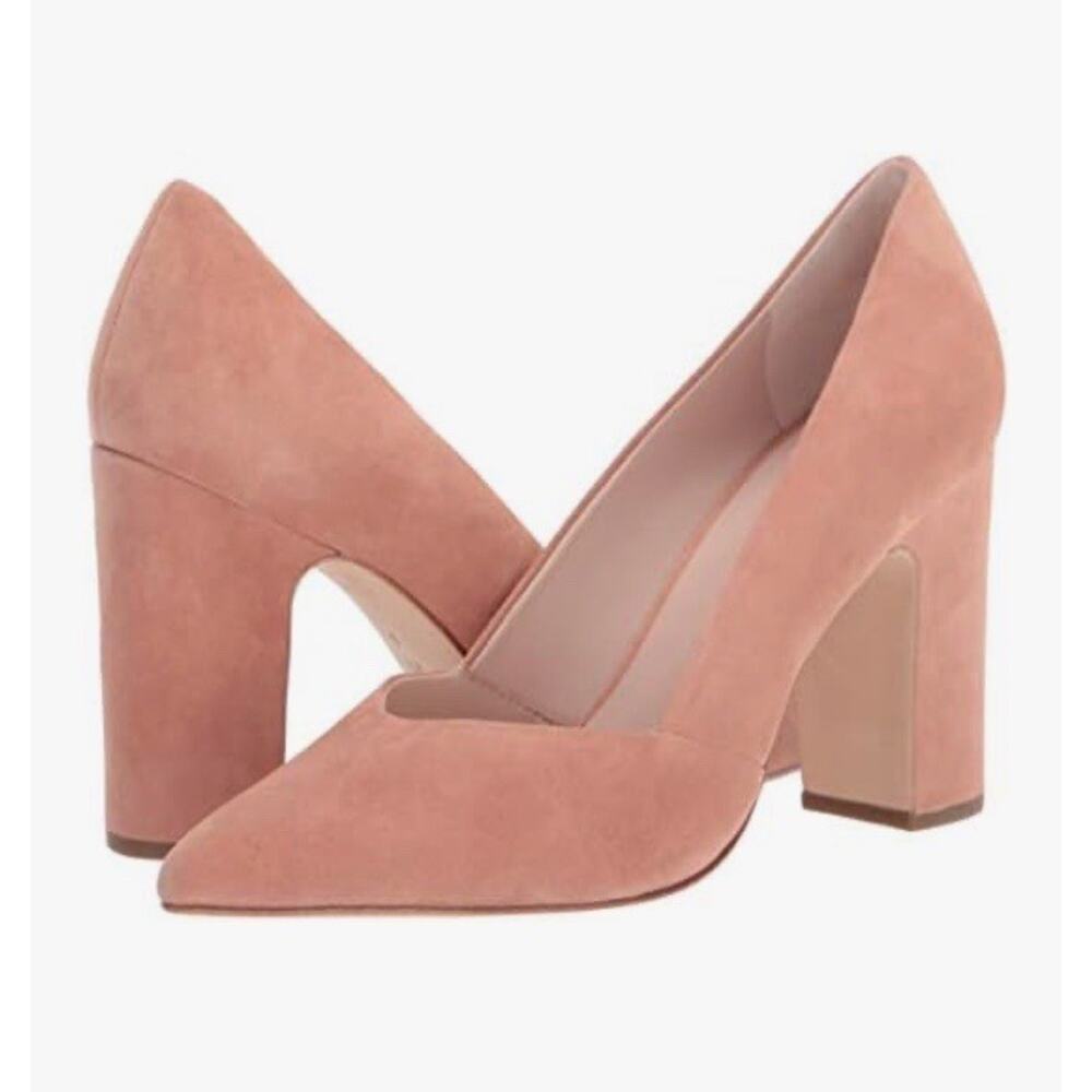 Loeffler Randall Blush Pink Suede Block-Heel Women’s 7.5